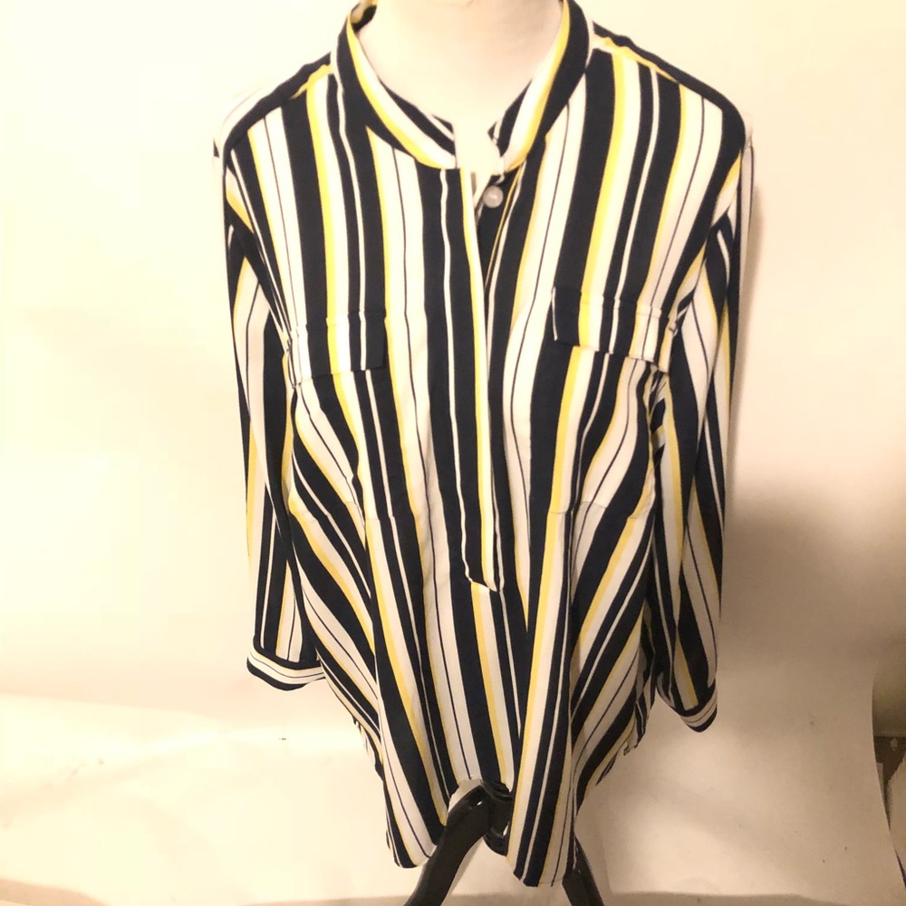 CJ Banks Navy Blue shirt size X